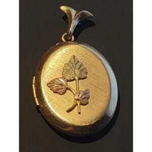 1/20 12kt GF Base 10k Trim 2 Tone Gold Oval Locket